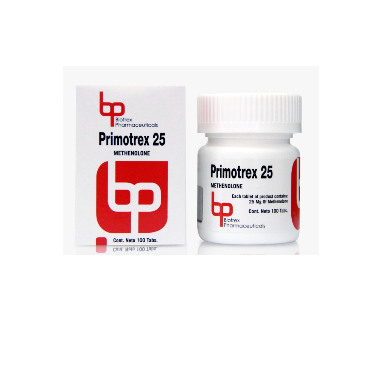PRIMOTREX 25 - Metenolona - Oral - 25mg/tab 100 tabletas - Biotrex - Definición magra sin retención con apariencia estética profesional