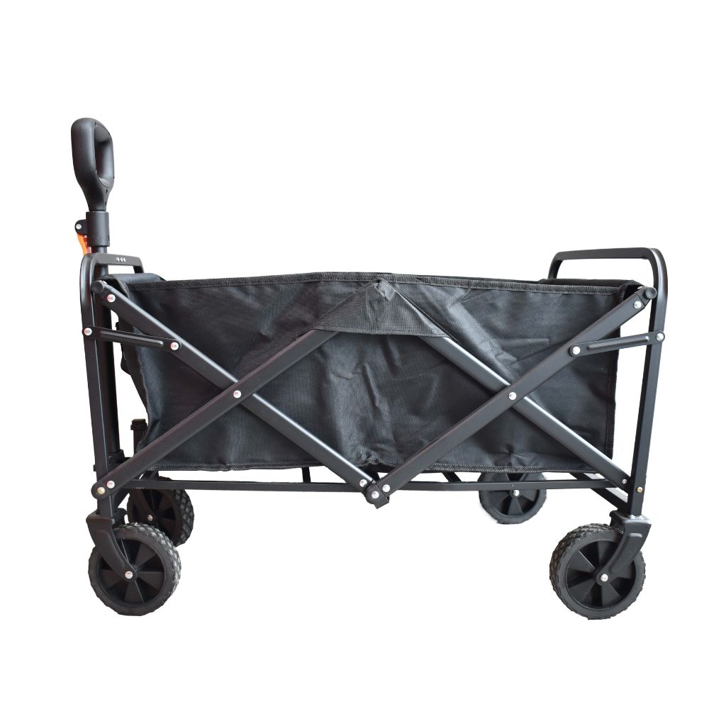 Carrito Negro Transportador Vagón Con Jaladera 
