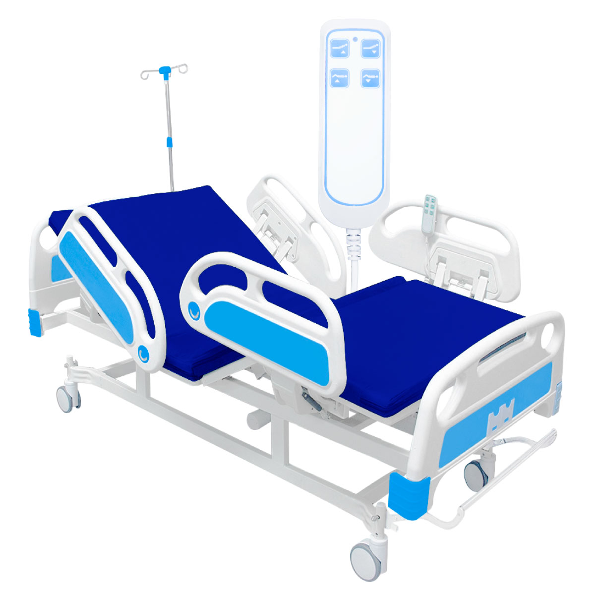 Cama Hospitalaria Electrica Porta Suero  con Colchon Espuma