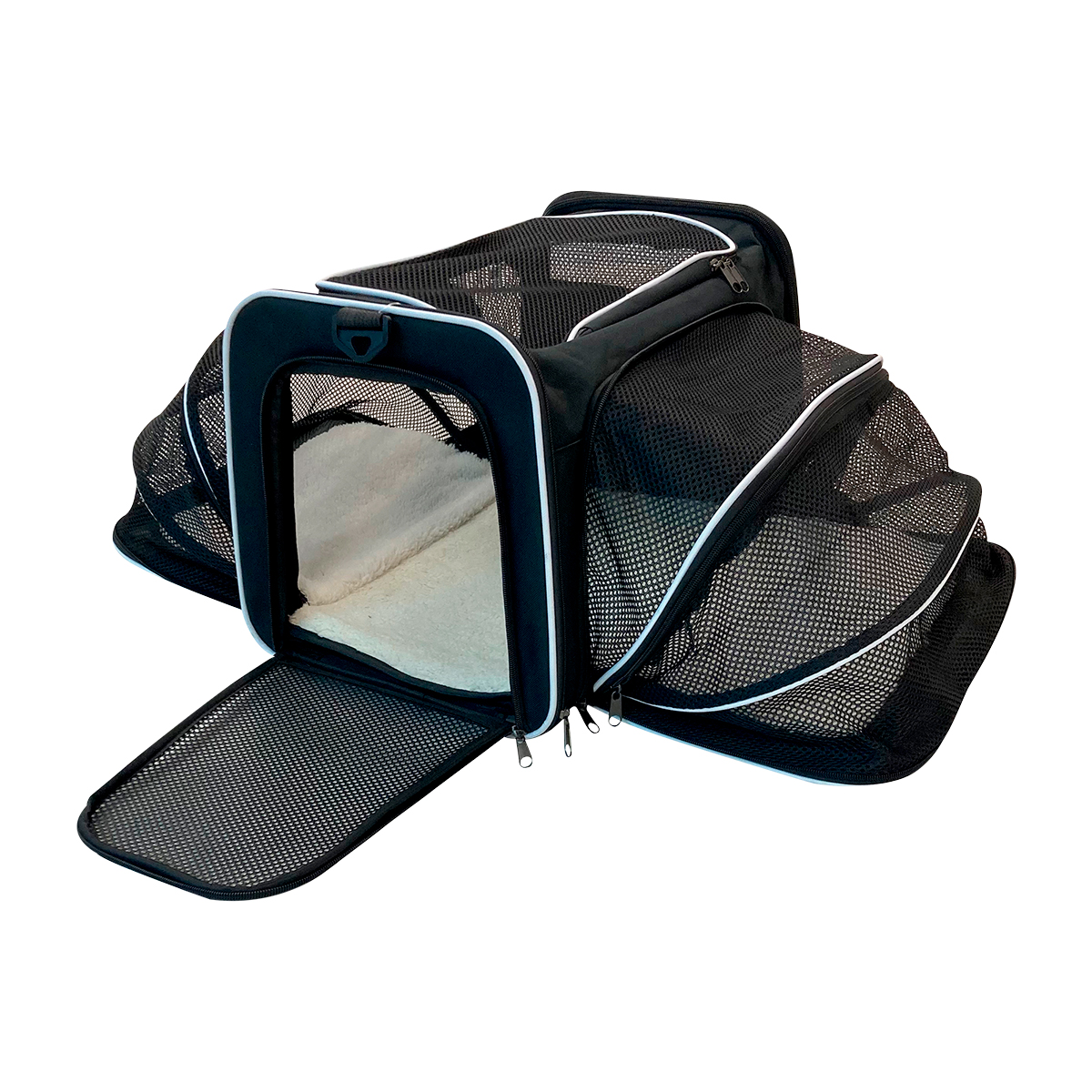 Transportadora Maleta y/o Mochila para Mascotas Pet Boutique Plegable, Expandible y con Ventilación, ideal para viajes en avión, coche o paseos
