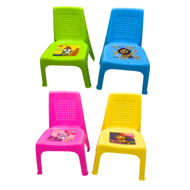 Mesa Infantil Y 4 Sillas De Colores Para Niños Dibujo Comer Verde Limón