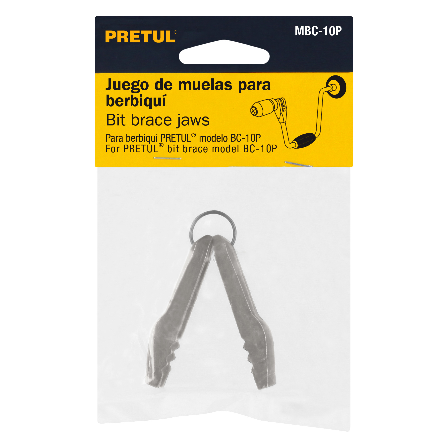 Juego de muelas para berbiquí 12', PRETUL