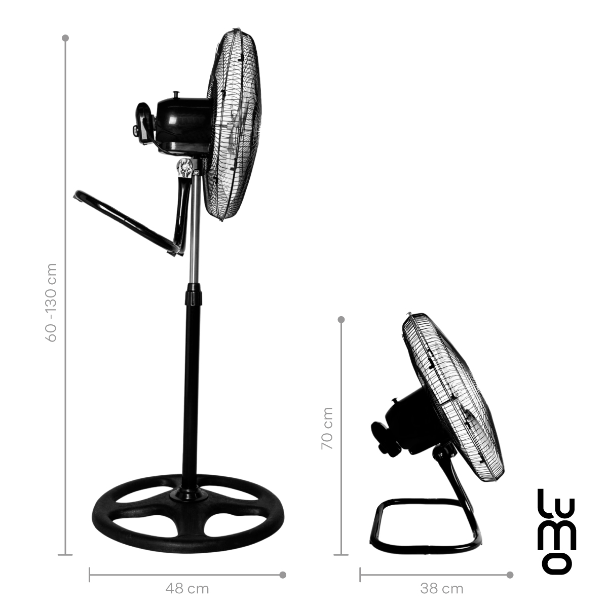 Ventilador 18 Pedestal Piso Pared 3 En 1 Aspas Metálicas