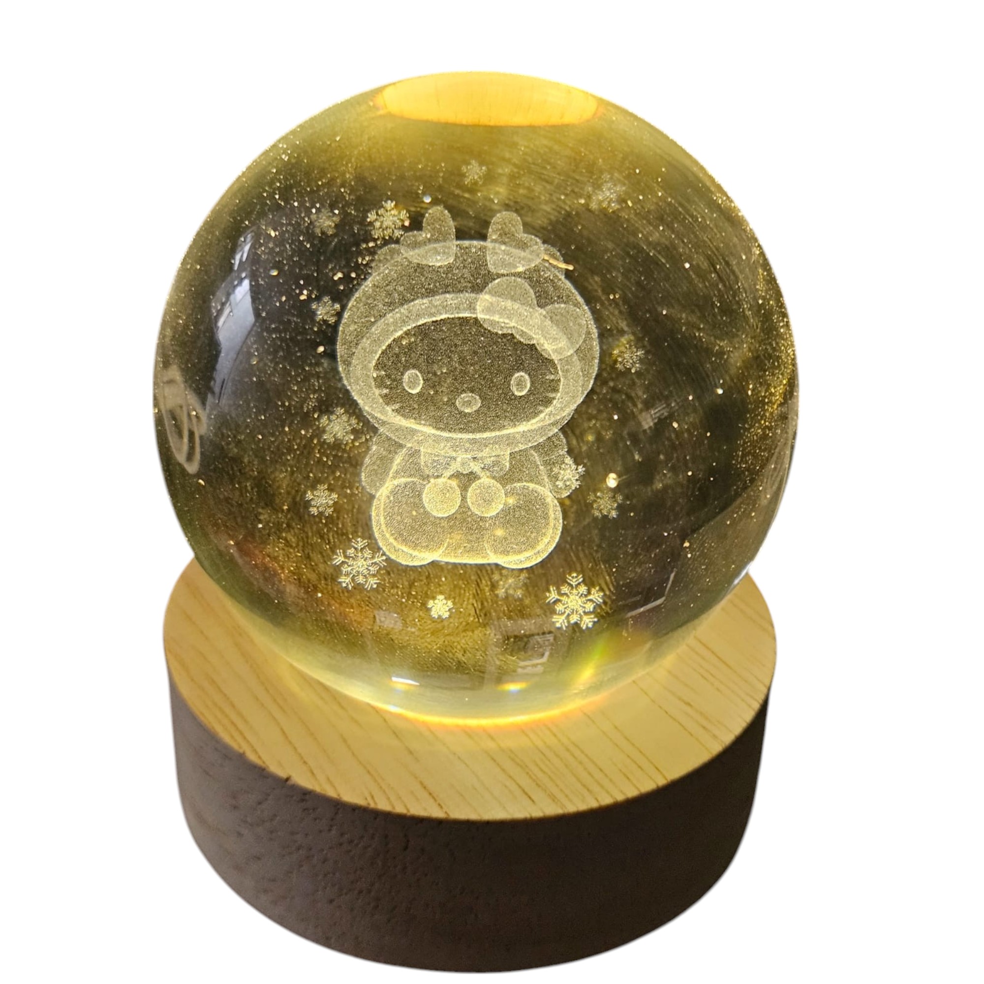 Lampara luz led, esfera, bola de cristal pequeña, 6 cm diametro, Melody