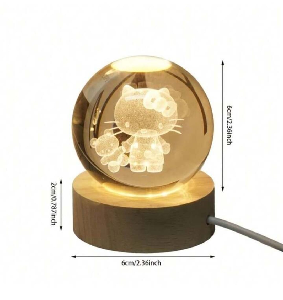 Lampara luz led, esfera, bola de cristal pequeña, 6 cm diametro, Melody
