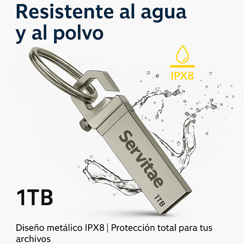 Memoria Usb 1tb Servitae Disco 1 Tera Flash Drive Llavero.