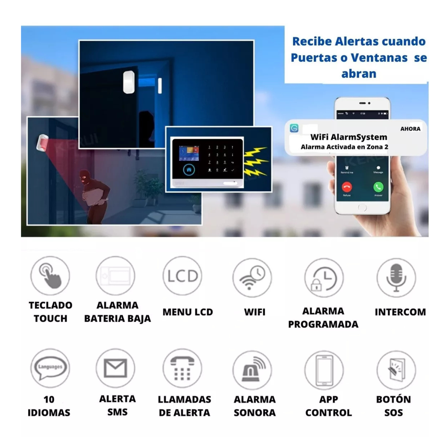 Kit Sistema De Seguridad Casa