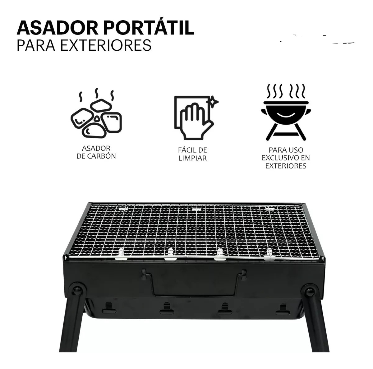 Asador Parrilla Carbón Grill Cocina Bbq Portátil Cocina