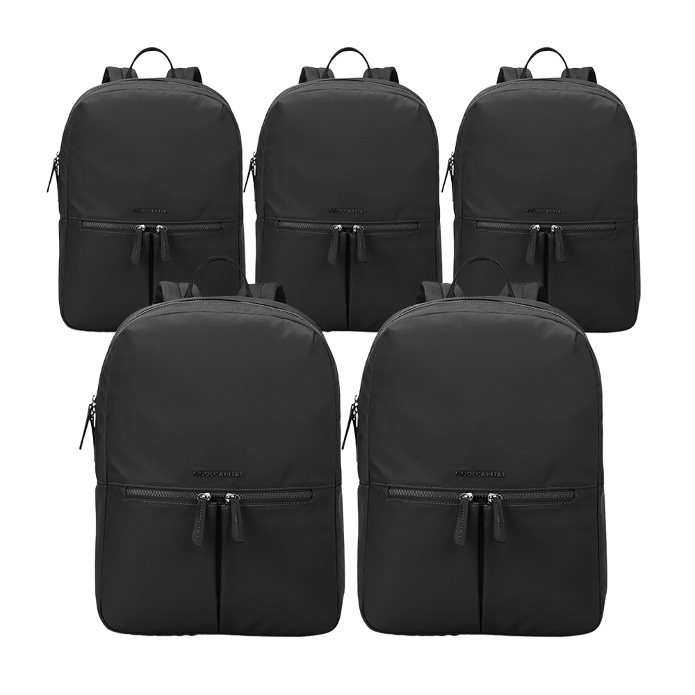 Combo paquete 5 Mochilas para laptop CoolCapital Brisbane  15"pulgadas Negro