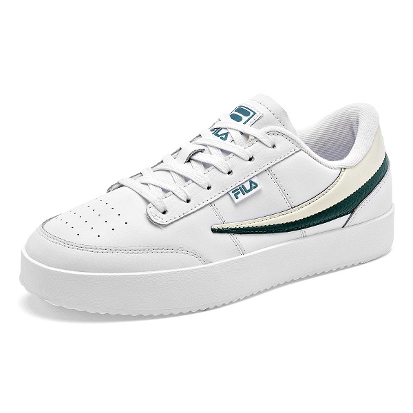 Tenis Fila Royalton Blanco/beige/verde Mujer Tallas #23 al #26