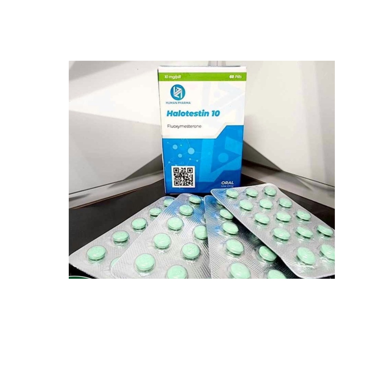 HALOTESTIN 10 - Fluoximesterona - Oral - 10mg/tab 60 tabletas - Human Pharma - Fuerza brutal y agresividad muscular con apariencia rocosa