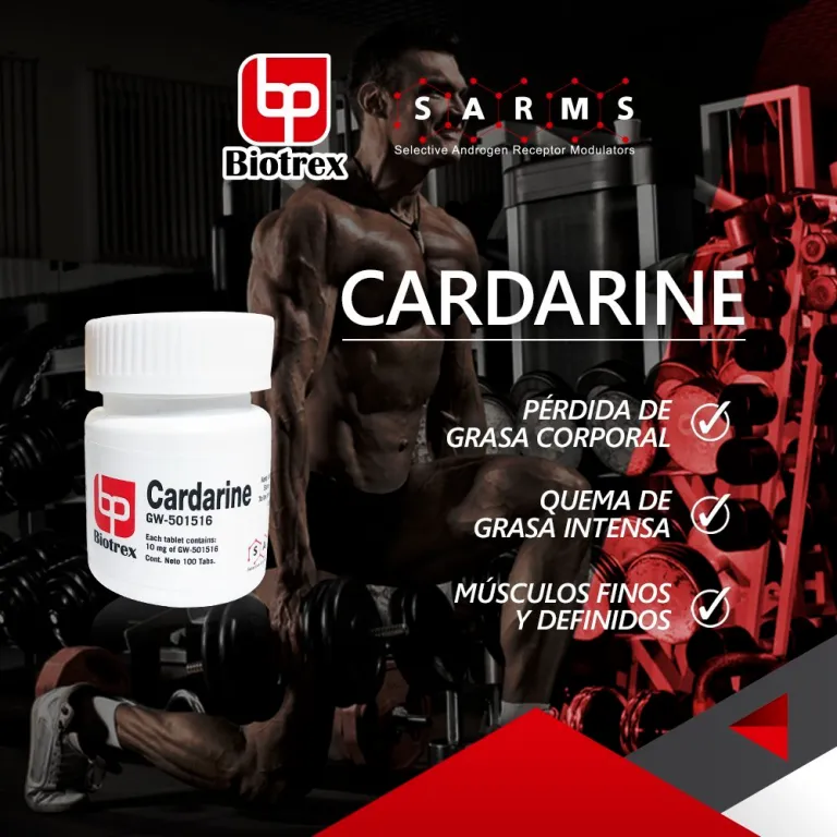 CARDARINE - GW501516 - Oral - 10mg/tab 100 tabletas - Biotrex - Quema grasa avanzada, resistencia total y energía sin fatiga