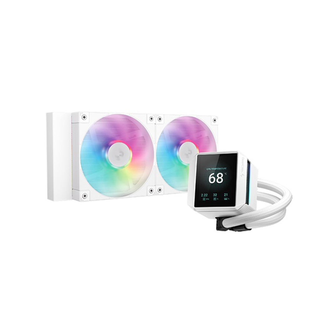 ENFRIAMIENTO DEEPCOOL MYSTIQUE 240 LX240 BLANCO ARGB AM5/LGA1700 PANTALLA LCD TFT R-LX240-WHDSNMCP-G-1 