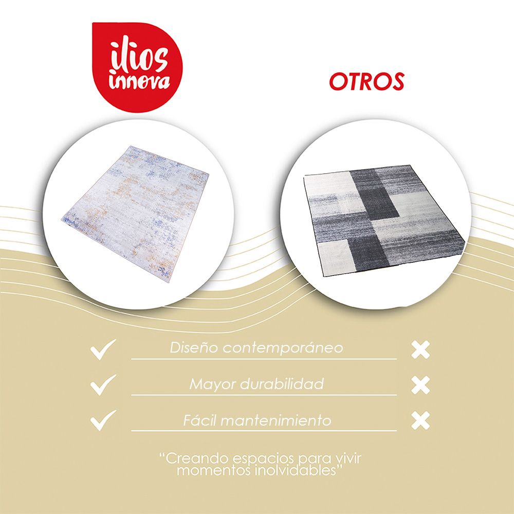 Ilios Innova | Tapete decorativo nórtico Diseño Opalo y antideslizante