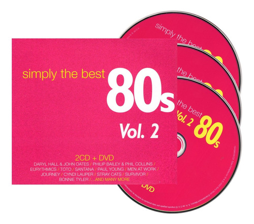 Simply The Best 80 's Vol 2 Outfield & Santana 2 Cd + Dvd