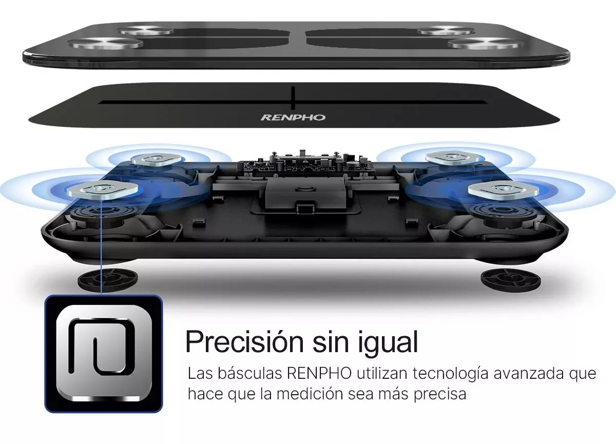 Renpho Báscula Electrónica Carga Usb Inteligente App RECARGABLE