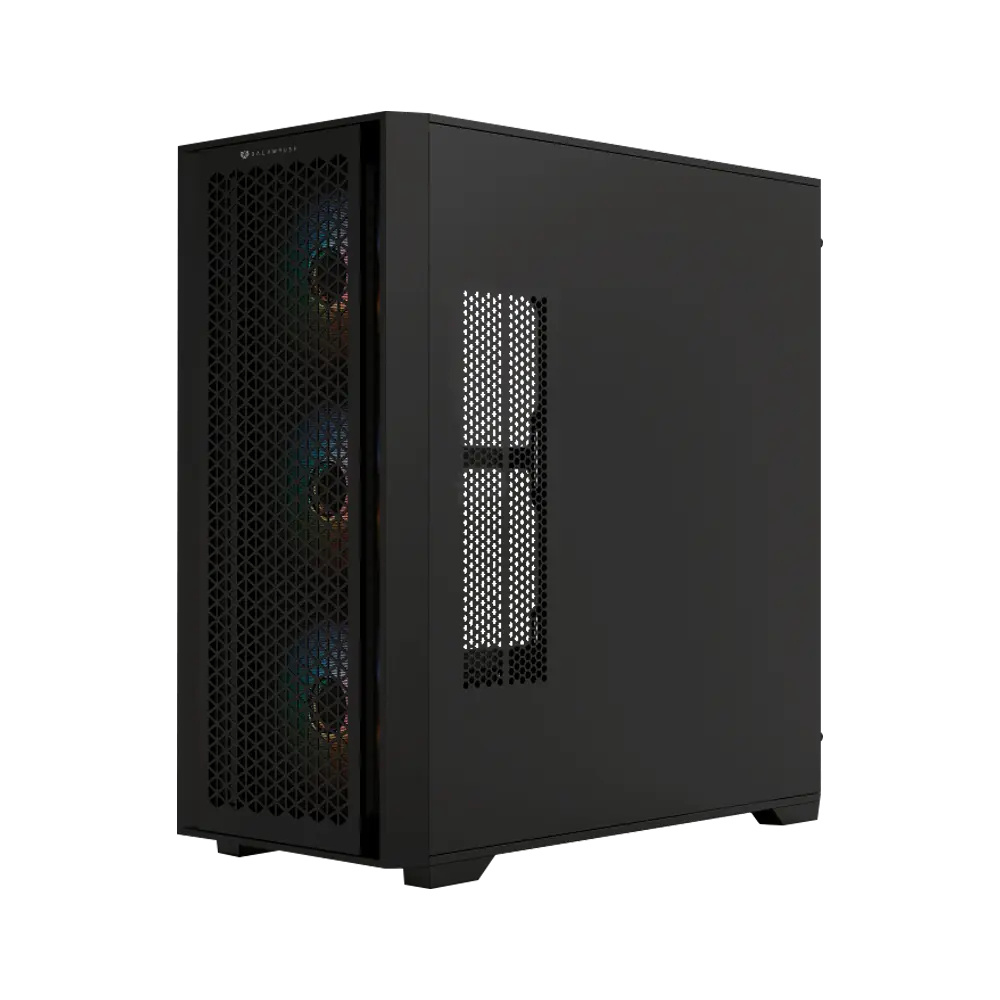 Gabinete Balam Rush Carbono Twin Mate 9000 con Ventana RGB, Full-Tower, ATX/E-ATXMicro-ATX/Mini-ITX, USB 3.0/2.0, sin Fuente, 4 Ventiladores RGB Instalados, Negro. 