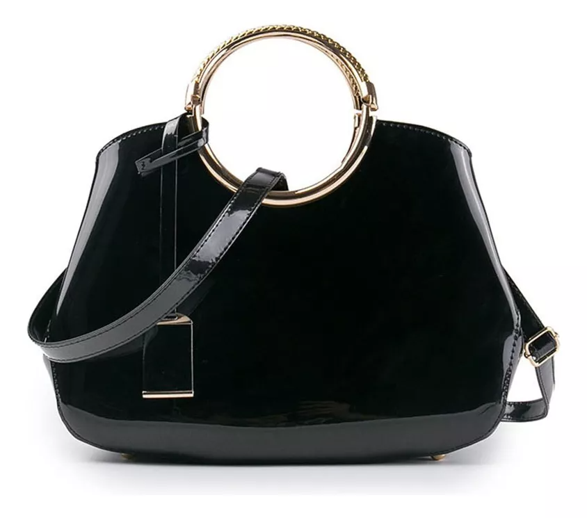 Bolso De Charol Brillante Bolso De Hombro De Moda