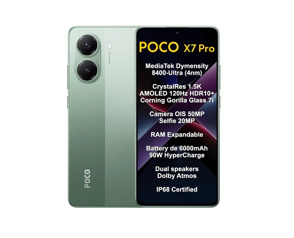 Xiaomi Poco X7 Pro 512Gb 12Ram Color Verde Nuevo Libre
