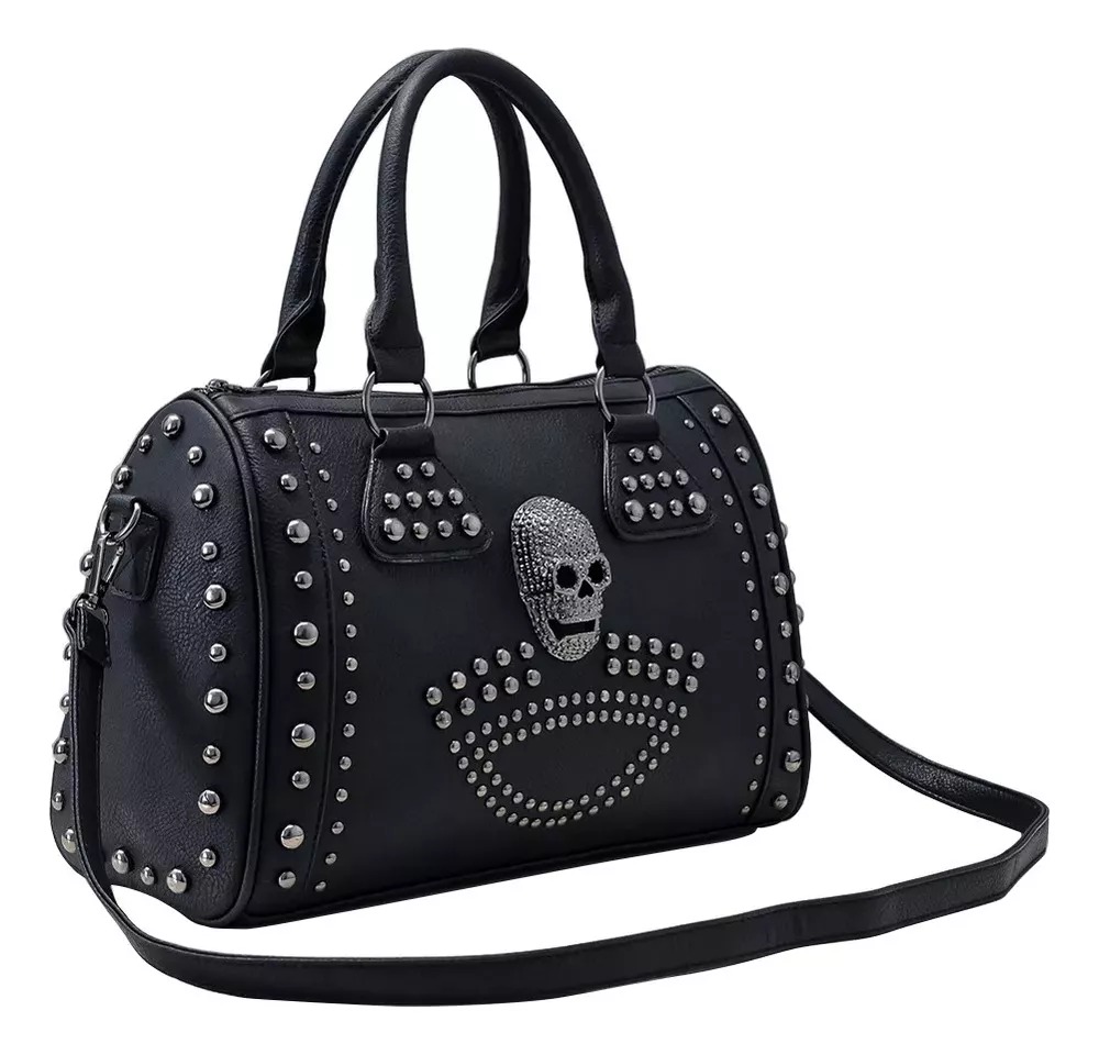 Bolso De Hombro Para Mujer Con Calavera Remachada, Bolso Der