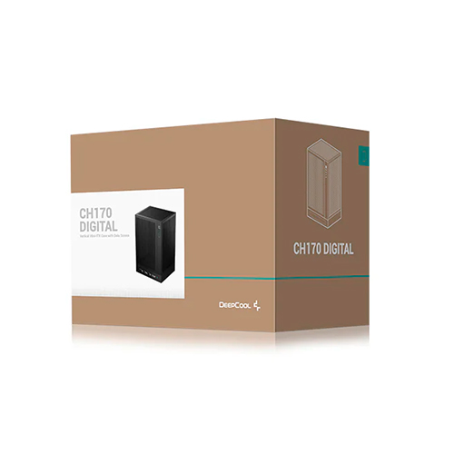 GABINETE DEEPCOOL CH170 DIGITAL NEGRO ITX S/FUENTE R-CH170-BKNPI0D-G-1