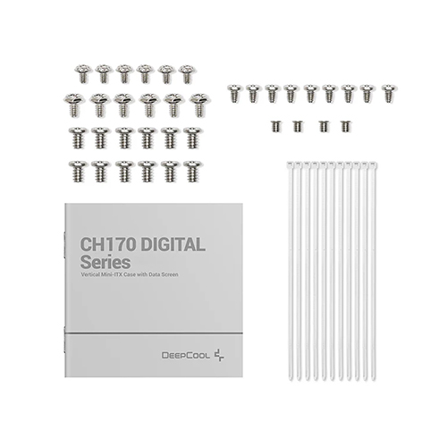 GABINETE DEEPCOOL CH170 DIGITAL BLANCO ITX S/FUENTE R-CH170-WHNPI0D-G-1