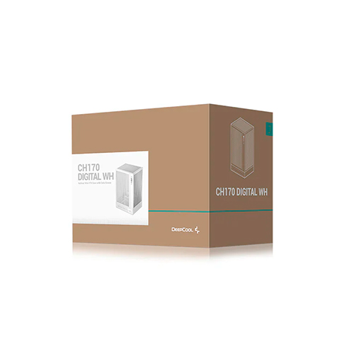 GABINETE DEEPCOOL CH170 DIGITAL BLANCO ITX S/FUENTE R-CH170-WHNPI0D-G-1