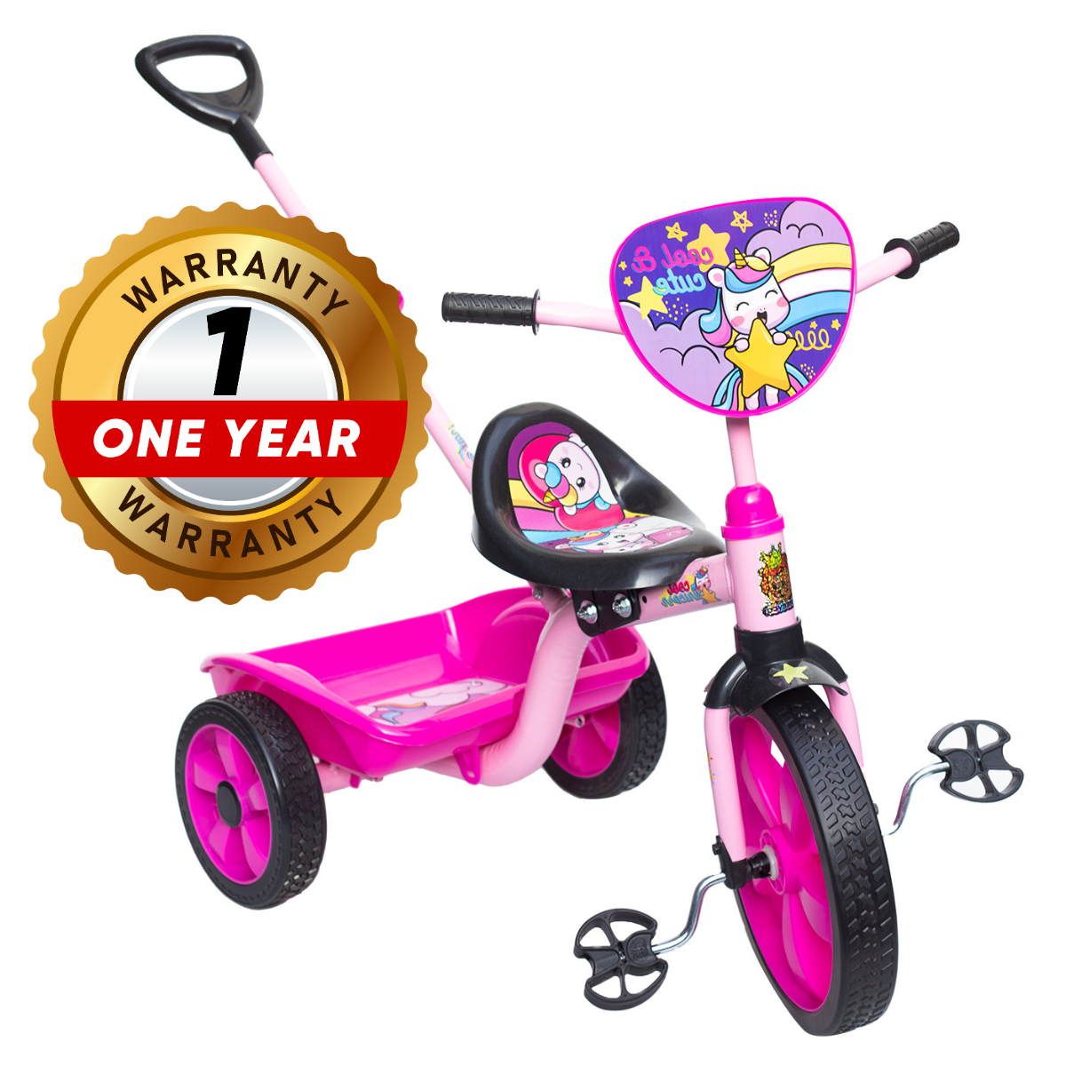 Triciclo Promeyco Express Unicornio con Charola para niñas de 3 a 5 años