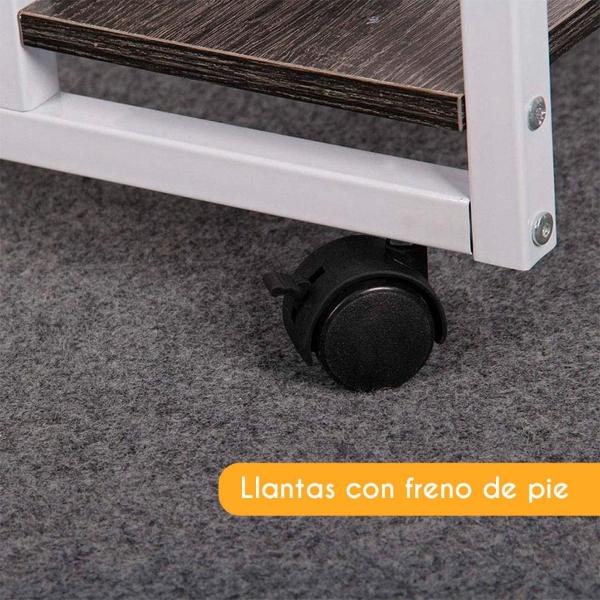 Mesa Auxiliar con Ruedas Desayunador Hospital Mesa para cama