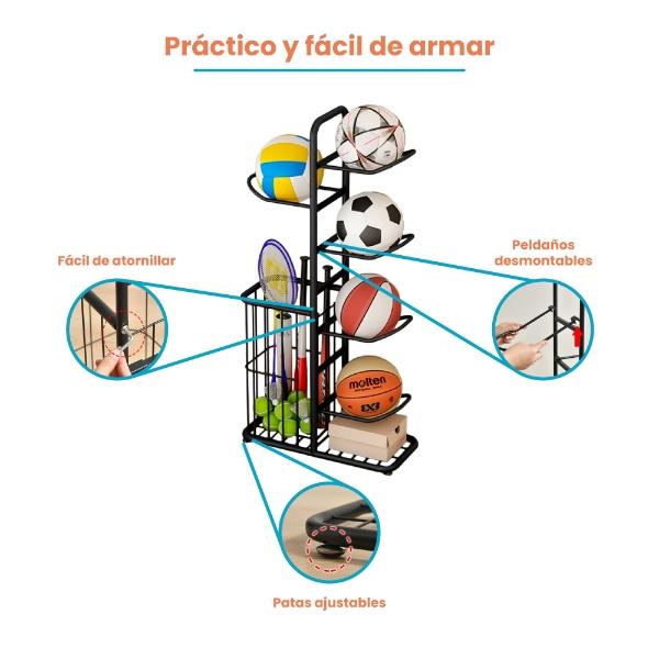 Estante Organizador Multiusos Equipo Deportivo Balones
