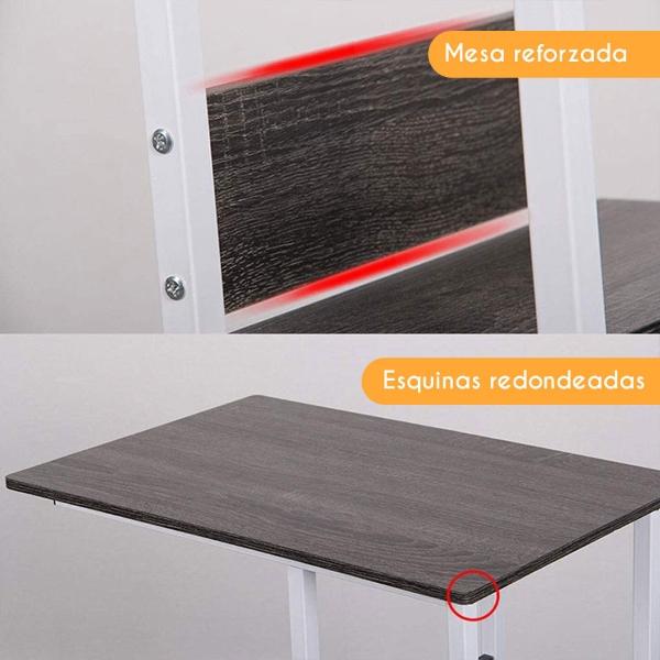 Mesa Auxiliar con Ruedas Desayunador Hospital Mesa para cama