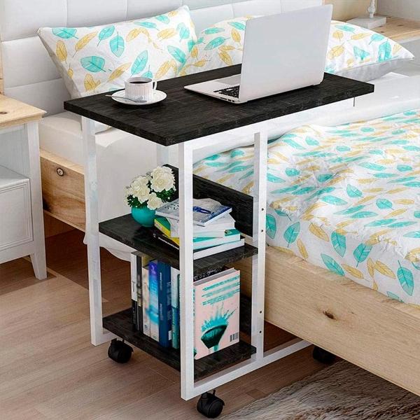 Mesa Auxiliar con Ruedas Desayunador Hospital Mesa para cama