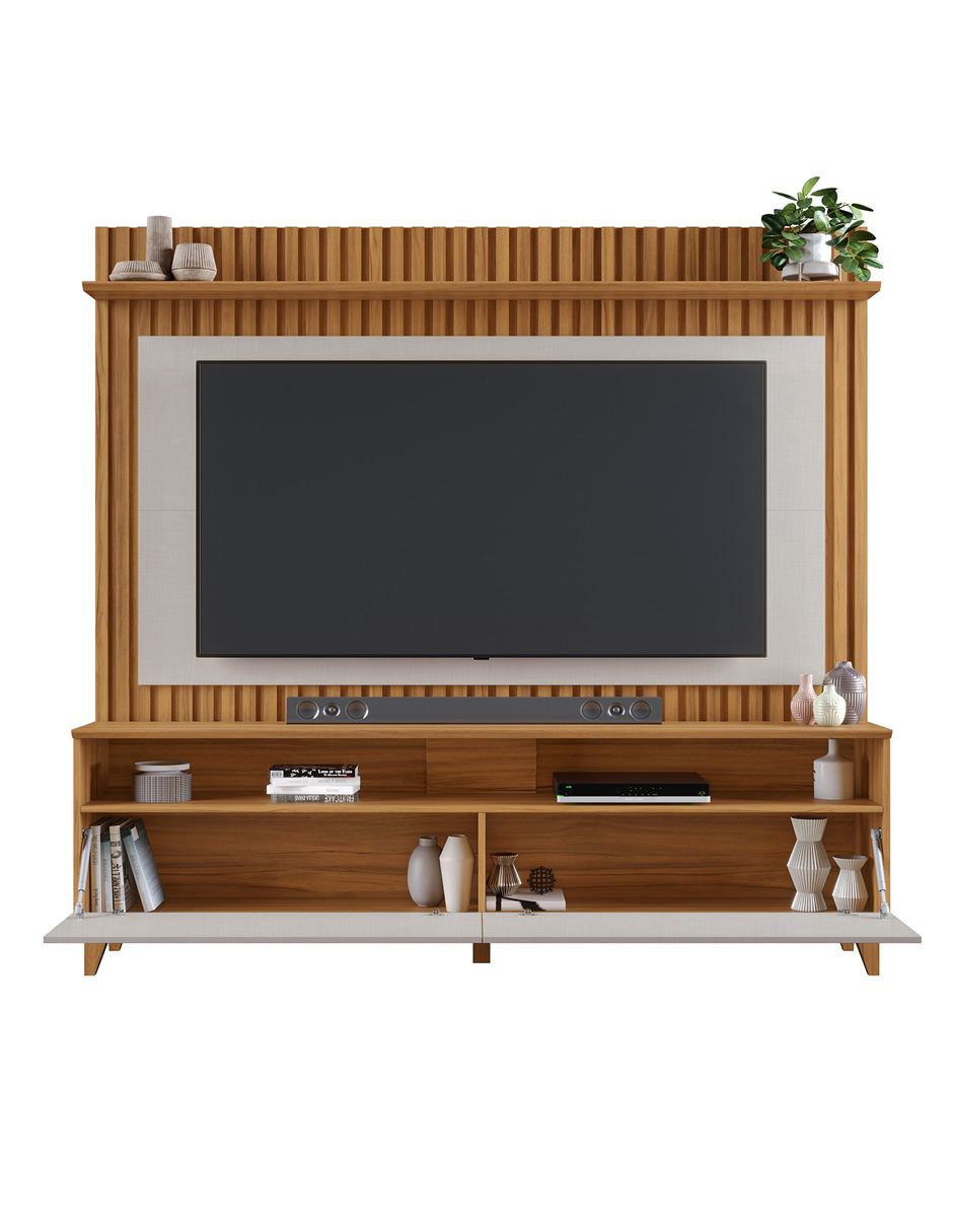 Mueble Para Tv 65" Rack + Panel NT1340 Freijo/Blanco
