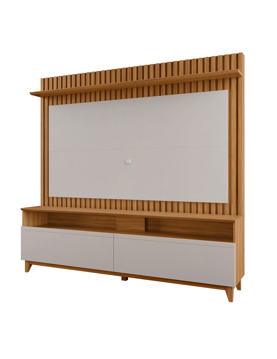 Mueble Para Tv 65" Rack + Panel NT1340 Freijo/Blanco
