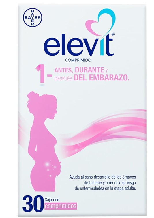 Elevit Embarazo Caja 30 Tabletas Sabor Sin sabor