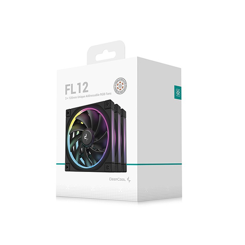 VENTILADOR DEEPCOOL FL12 NEGRO RGB 120MM 3PACK R-FL12-BKAPN3-G