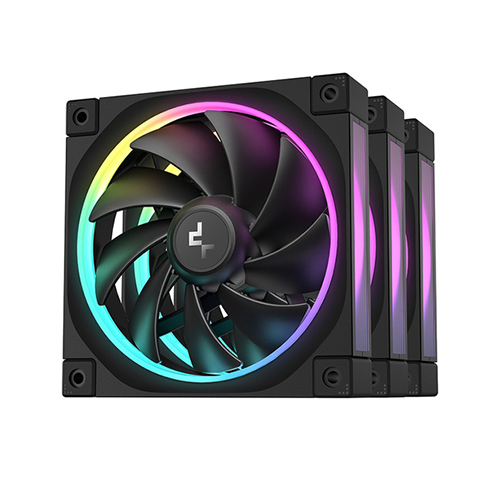 VENTILADOR DEEPCOOL FL12 NEGRO RGB 120MM 3PACK R-FL12-BKAPN3-G