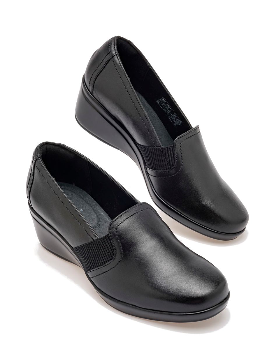 ZAPATO MUJER FLEXI DE PIEL COLOR NEGRO