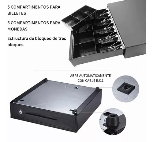 Caja Registradora Con Cerradura Para Billetes Y Monedas
