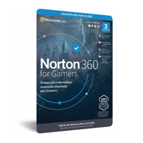 LICENCIA ANTIVIRUS NORTON 360 FOR GAMERS PERSONAL 3 DISPOSITIVOS 21436975