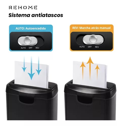 Rehome Trituradora De Papel Y Tarjetas De Crédito Automatica 10 L