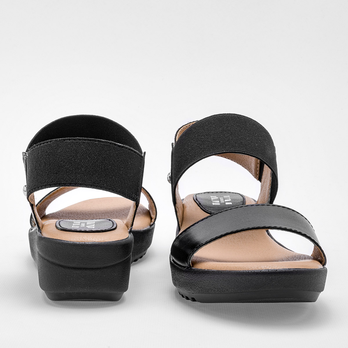 SANDALIA PLATAFORMA 4 CM MUJER KAMIR 401 NEGRO CABRA 