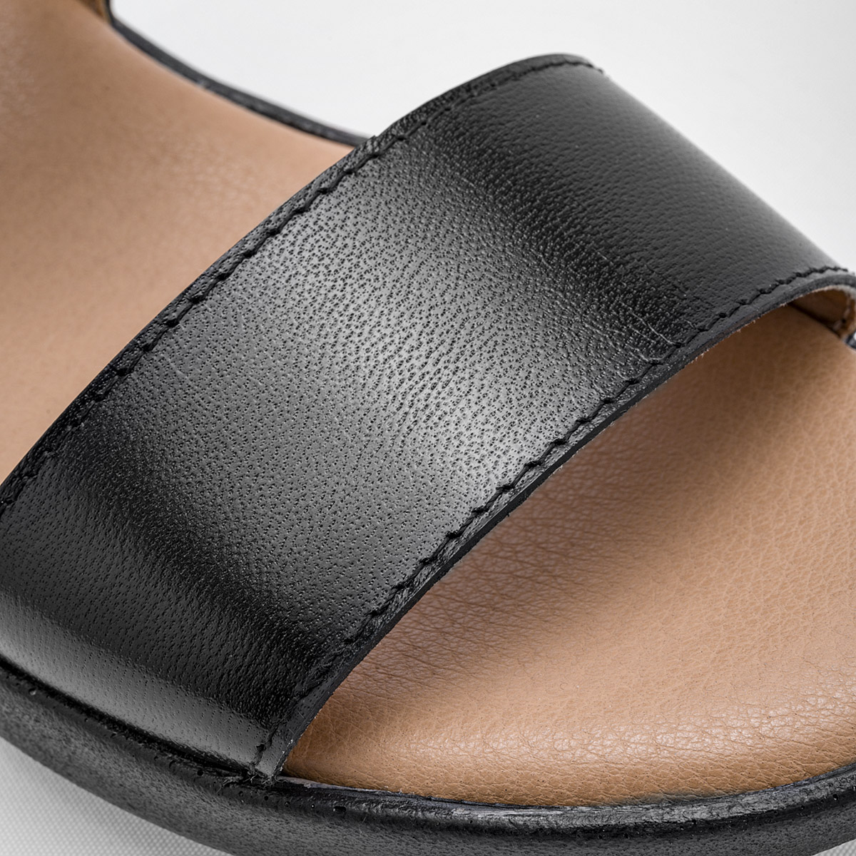 SANDALIA PLATAFORMA 4 CM MUJER KAMIR 401 NEGRO CABRA 