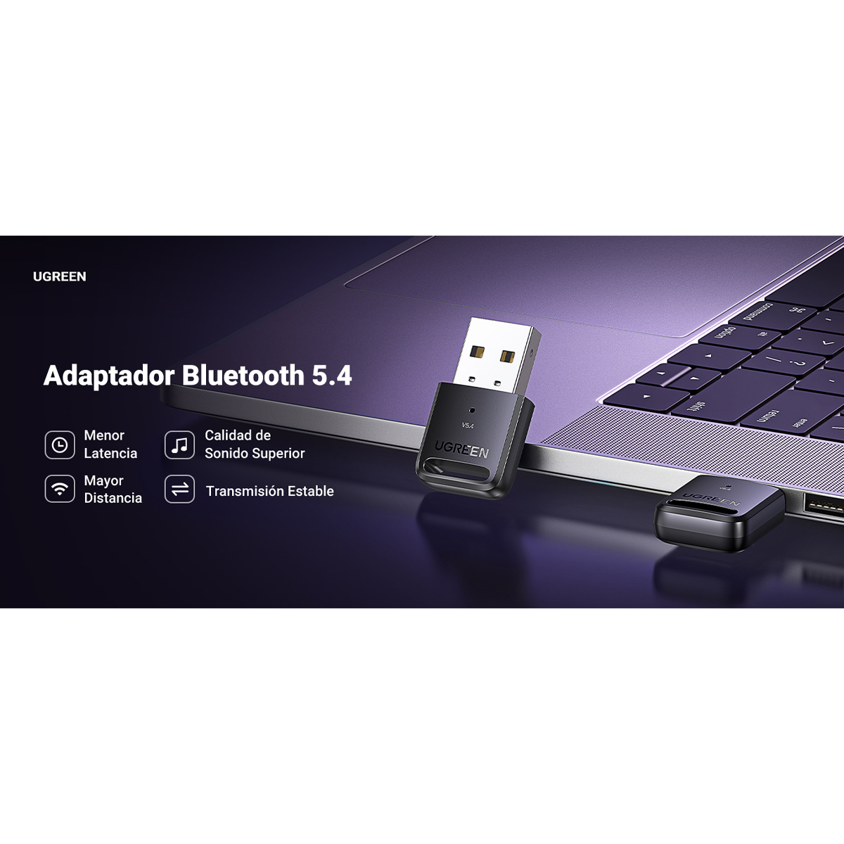Adaptador Usb Bluetooth 5.4 Ugreen Para Pc