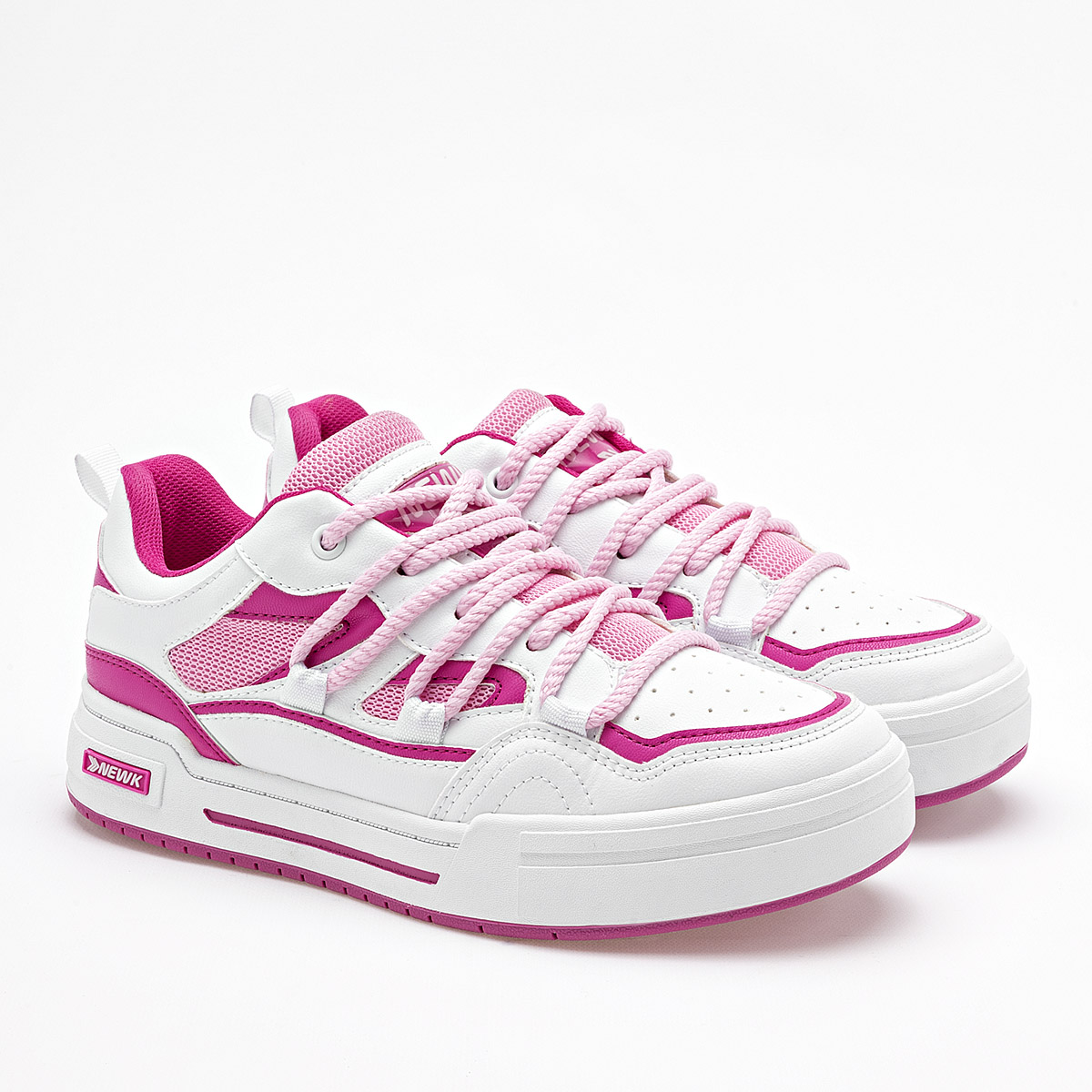 NEWK CD3201 MUJER TENIS CASUAL COLOR BLANCO FIUSHA ROSA