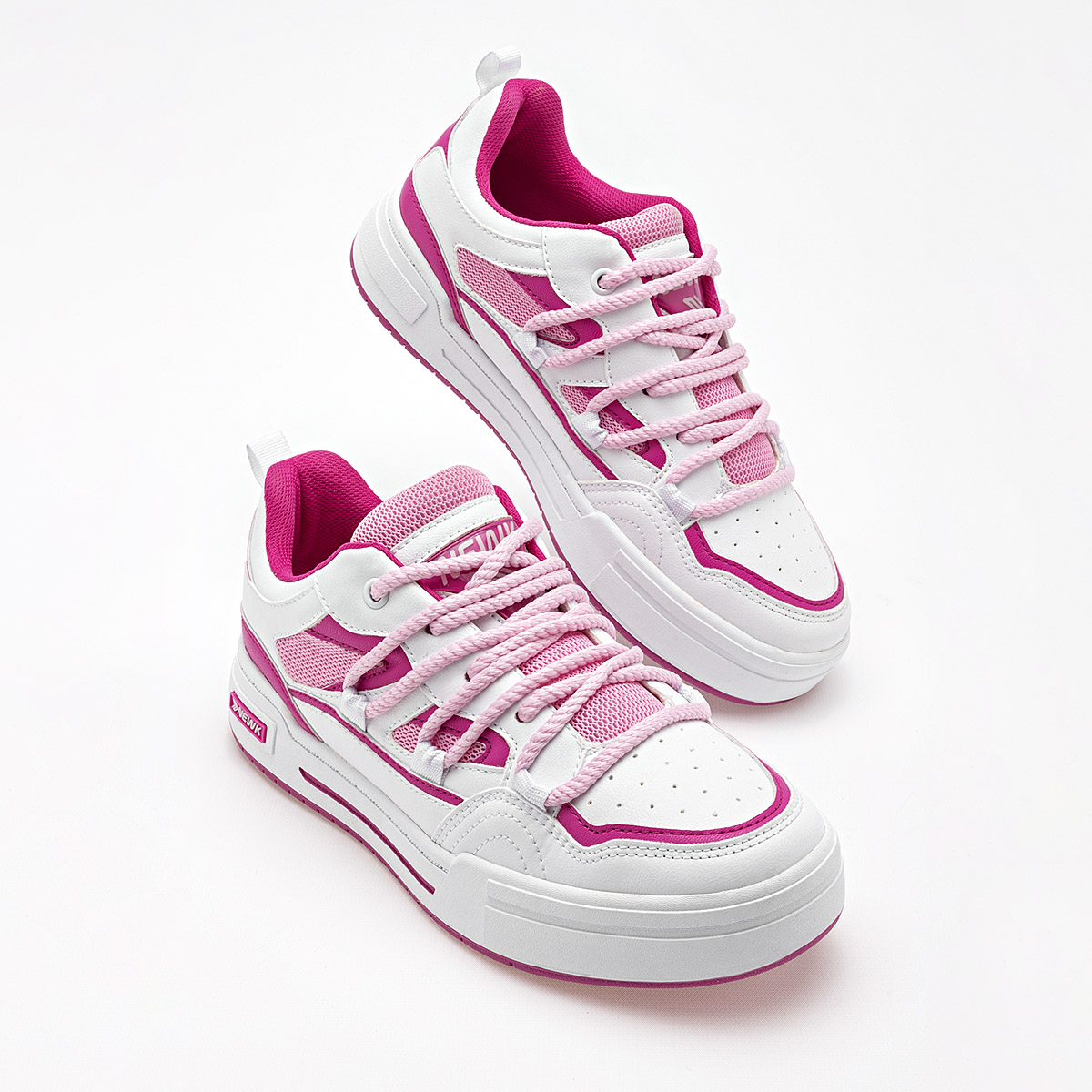 NEWK CD3201 MUJER TENIS CASUAL COLOR BLANCO FIUSHA ROSA