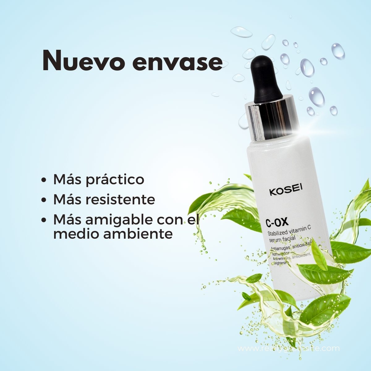 Serum de Vitamina C antiedad y antimanchas, 30 ml, KOSEI C-OX Stabilized Vitamin C.