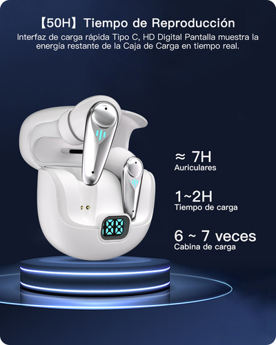 Audifonos Bt 5.4 Anc Auriculares 2.4g Gamer 1ms Baja Retraso