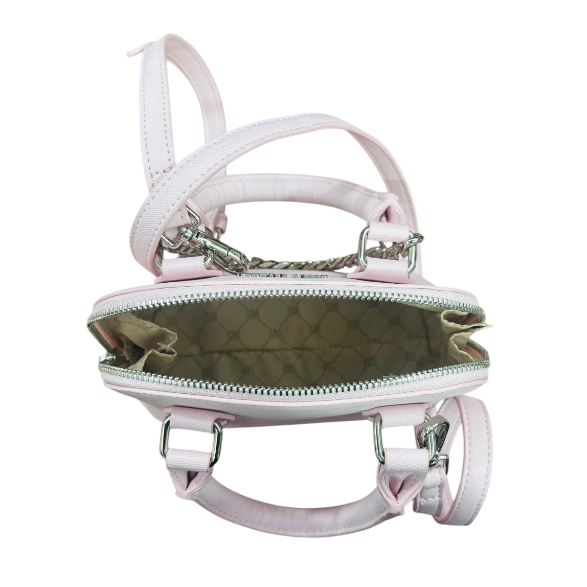 Bolsa Mini Crossbody Steve Madden color Rosa de nylon con asa fija ajustable