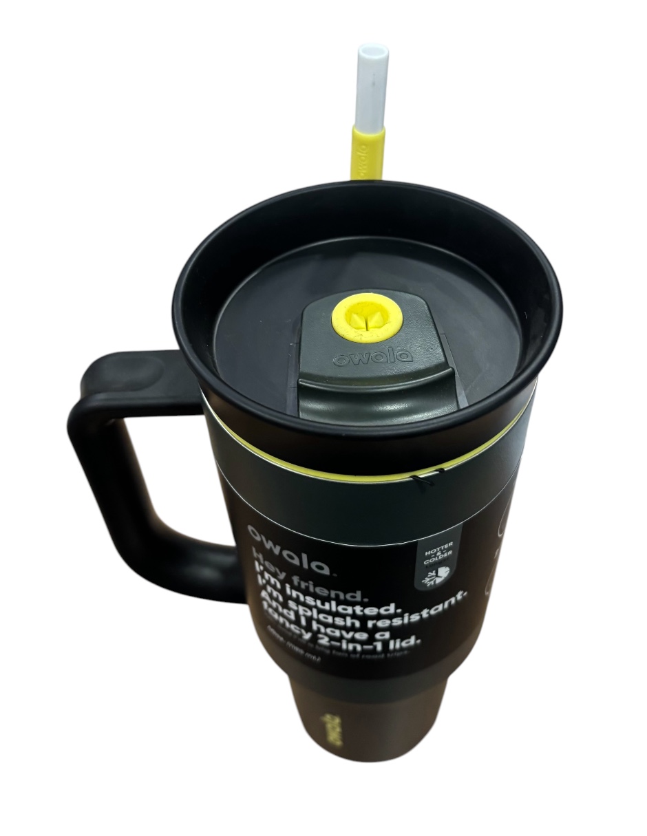 Termo de acero inoxidable Owala color negro de 40 oz 1.2 L